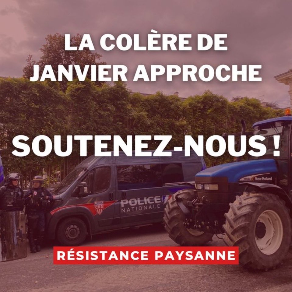 LLezard54636's tweet image. 🇫🇷🚜 Allez-vous rejoindre la révolte paysanne de janvier ?

🅰️. Oui
🅱️. Non