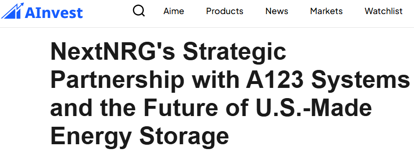 HossainEdris's tweet image. #NXXT_NEWS 
MIT creates world-class energy science, but universities don’t deploy infrastructure. 
A123 Systems took MIT battery research and turned it into industrial hardware. 

Now NextNRG Inc. (NXXT) is the company focused on execution - entering a relationship with A123 to…
