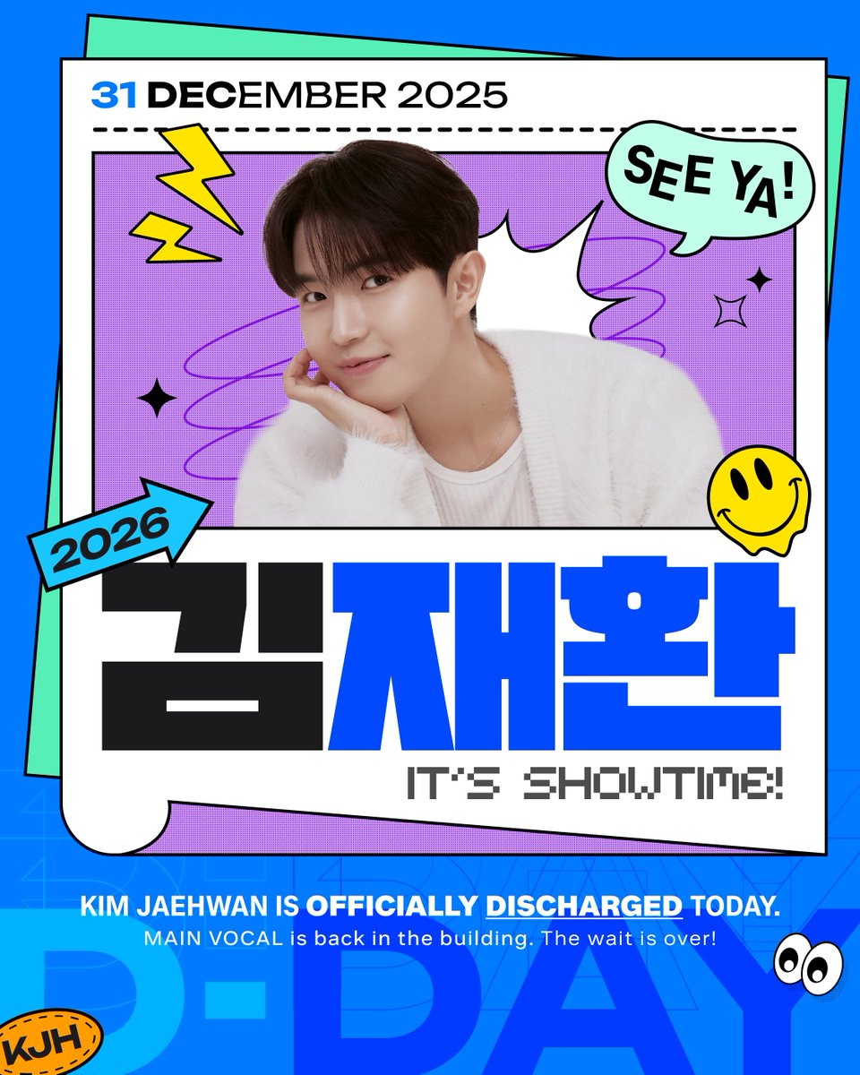 🎉 𝗗-𝗗𝗔𝗬... 𝘪𝘵'𝘴 𝘴𝘩𝘰𝘸𝘵𝘪𝘮𝘦! 🎉
[ ██████████ ] 100%

The wait is over.
Main Vocal is back in the building. 
Welcome back, KIM JAEHWAN! ✨

#WelcomeBack_JAEHWAN 🎸
#국방부짼_윈드곁으로 🍃
#짼만두_해동완료
<a href="/KJH_officialtwt/">김재환 KIM JAEHWAN</a> #김재환 #KIMJAEHWAN
