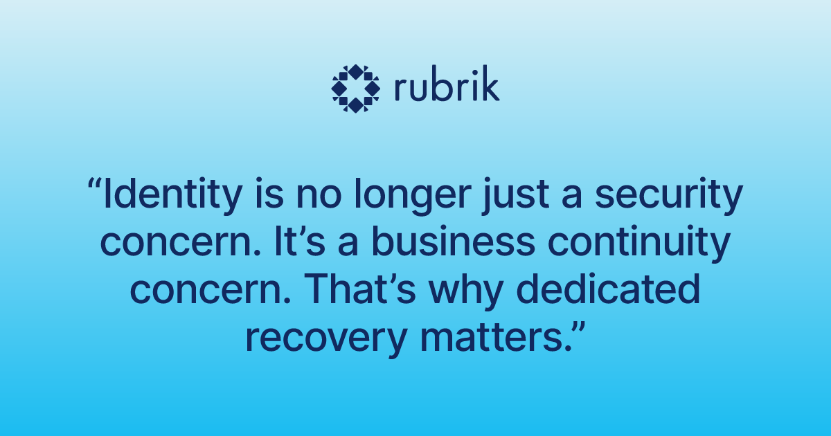 rubrikInc's tweet photo. 🚨 Rubrik Identity Recovery for Okta is now available! 🚨

An outage can effectively shut down your business...Ensure that your identity configuration and data are protected, recoverable, and secure 👉 https://t.co/xjEOycbq3i https://t.co/D3hfrh06bd