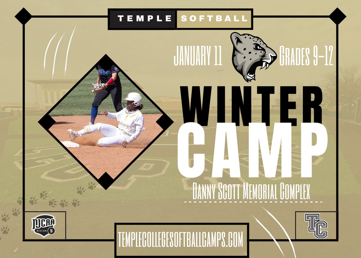 SoftballTemple's tweet image. Winter Camp Date Set! Get ready for High School season, limited spots still available. 
Info below: templecollegesoftballcamps.com

#YahLeps