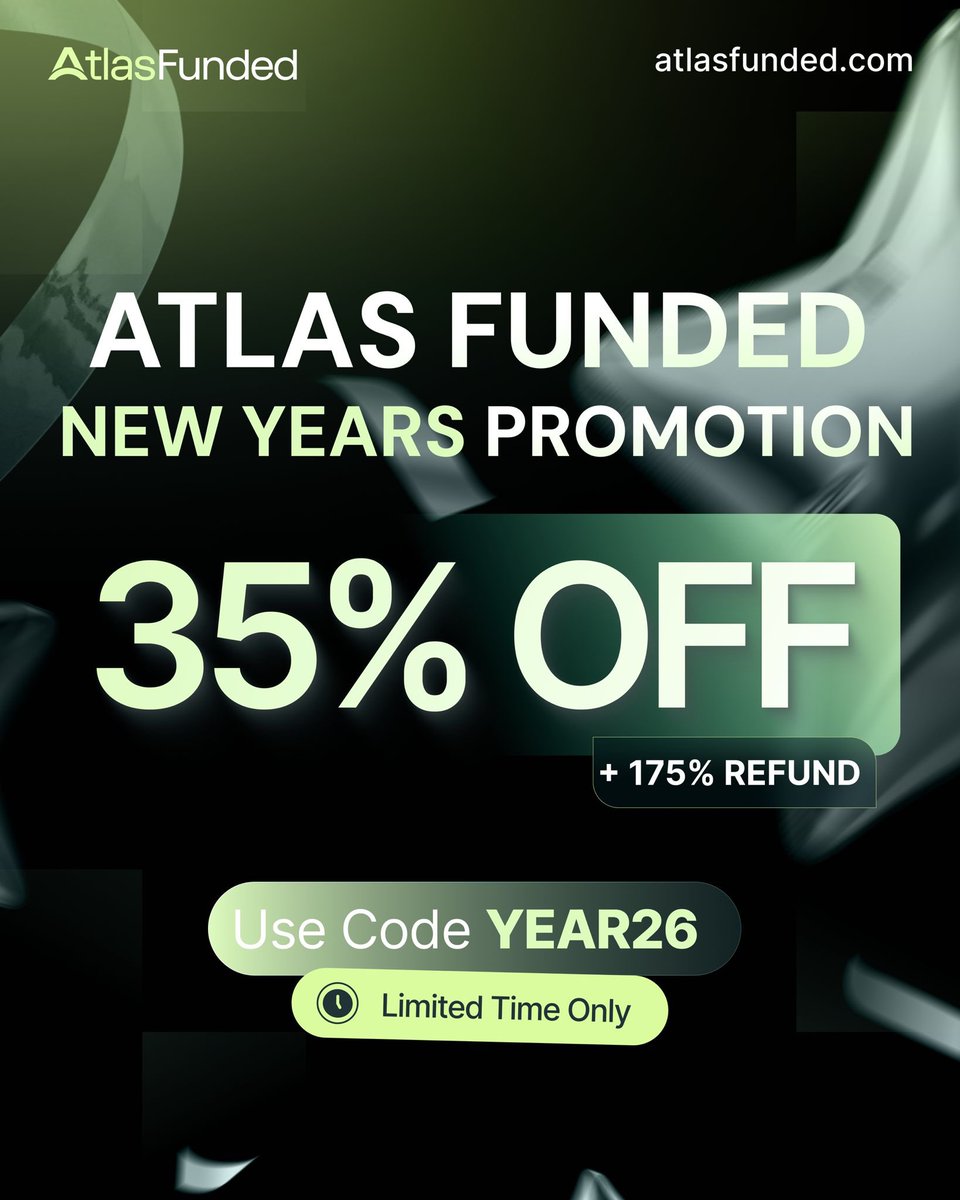 2026 is round the corner and so is your next opportunity.

🎁 35% OFF all evaluations
💰 +175% refund on success
🔓 Code: YEAR26
⏳ Limited time only

Who’s starting their 2026 funded journey early? 👇💚