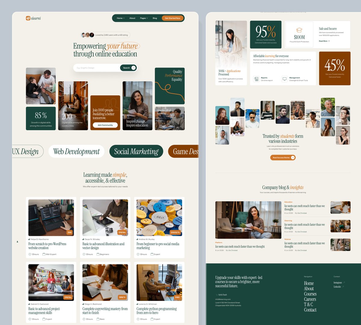 sk_nahid0011's tweet photo. E-Learni — eLearning & Online Education Template
☀ Watch live : https://t.co/XVelsHqocd
🗍 Framer Store : https://t.co/eJr9jx2NPf
#eLearningTemplate #create #WebDesign #LearnOnline #TeachOnline #OnlineCourses https://t.co/7w9wiKEzsq