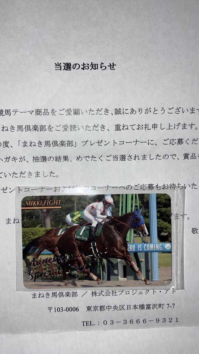 馬手箱　当選品　ディープインパクトファイルブック 馬手箱 当選品 ディープインパクト ファイルブック ホビーグッズ