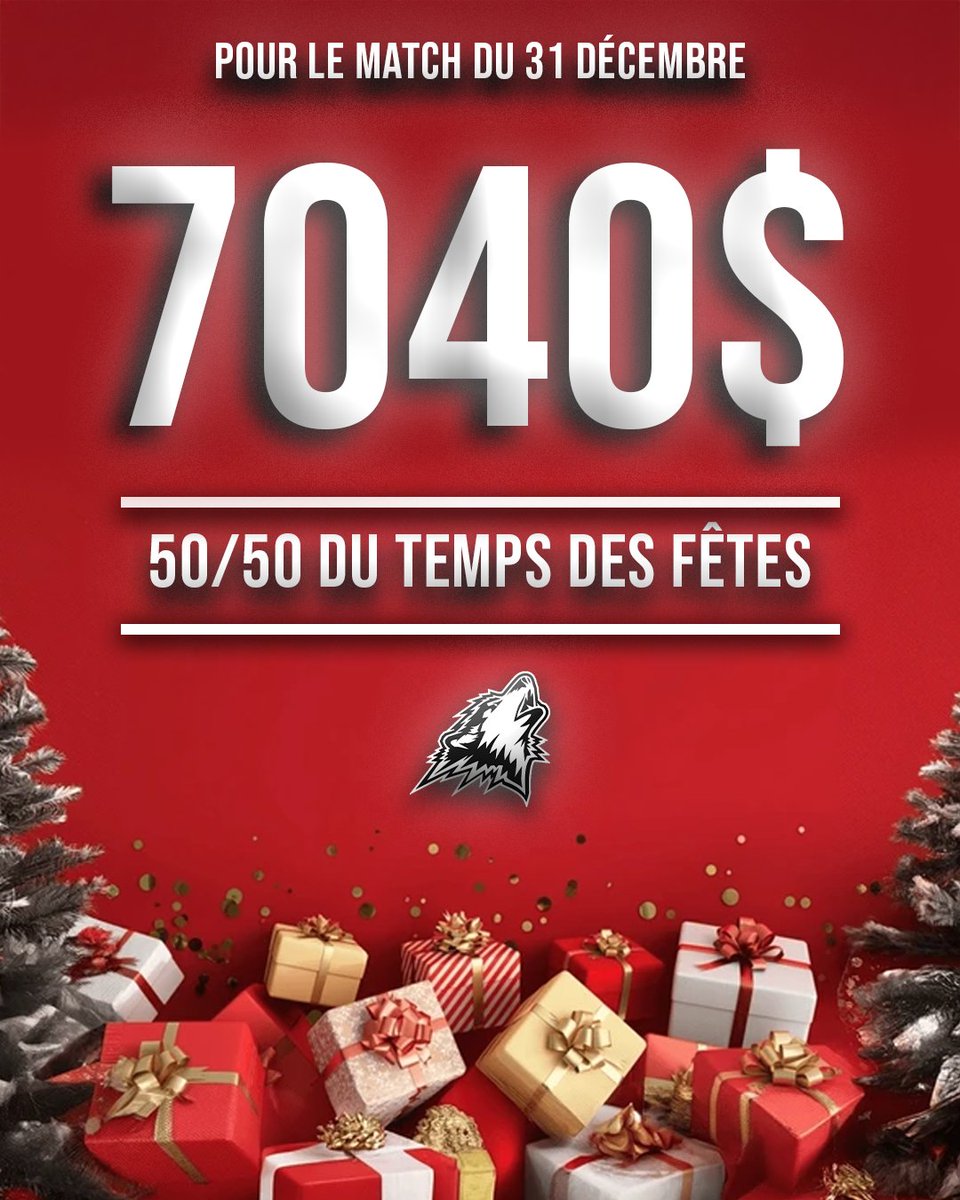 Le match du 31 décembre approche à grand pas... Et le 50/50 continue de monter ! Et il est déjà au-dessus de 7000$ !!! Quand on y pense, c'est un beau cadeau pour commencer l'année🤩

Participez au 50/50 dès maintenant : rnhuskies5050.ca

#HuskiesRN #LaVilleEstHuskies