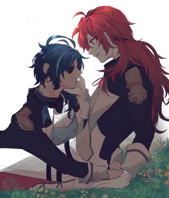 ディルック(原神) ,ガイア(原神) 「在りし日」|黑のイラスト