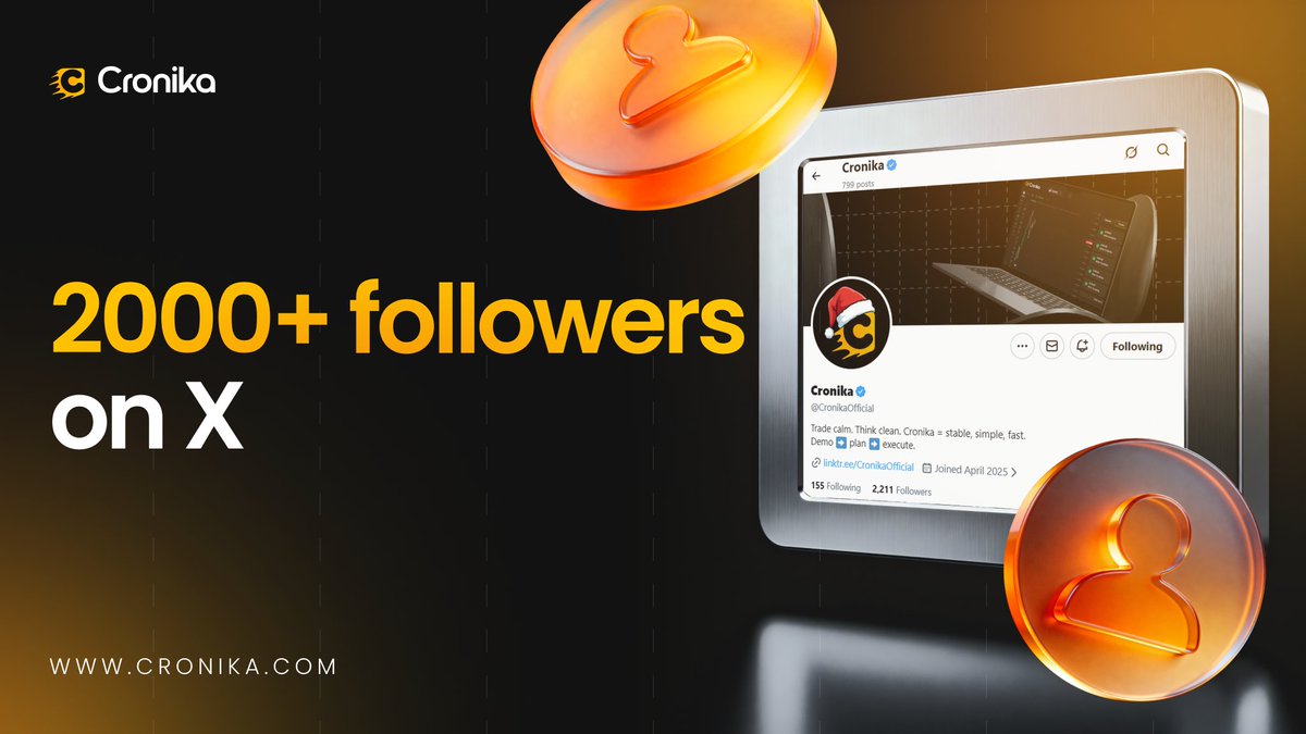 CronikaOfficial's tweet image. We just hit 2,000+ followers 🎉

Thank you to everyone who follows, reads, comments, and supports Cronika. This is only the beginning - more updates, useful content, and community activities are coming 🙌