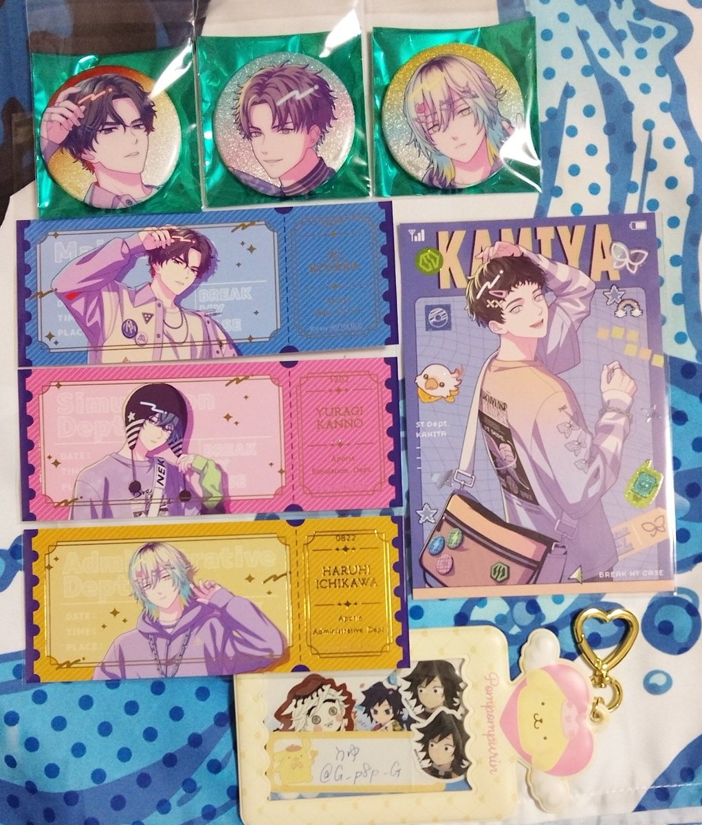 ブレイクマイケース アニメイト Winter Fair 缶バッジ ポストカード