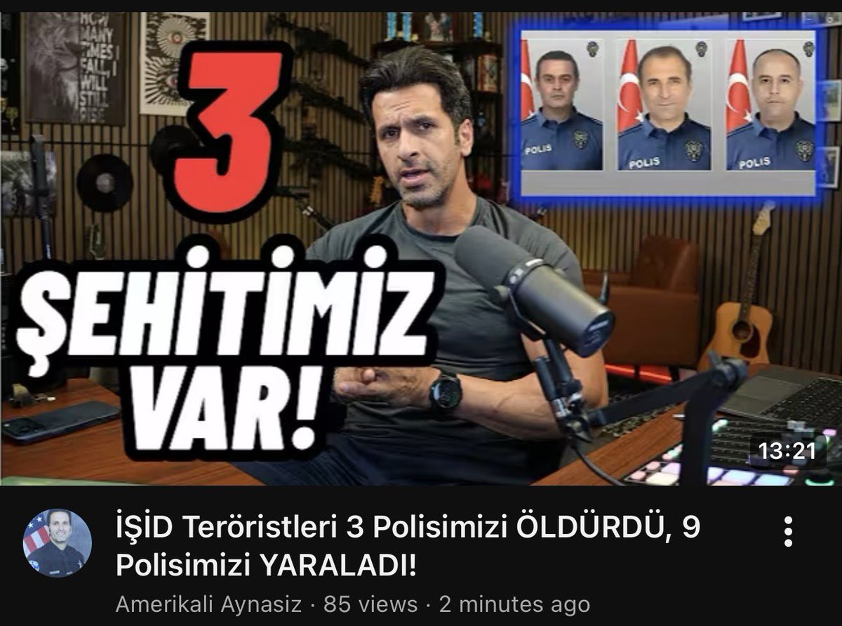 AmerikanAynasiz's tweet photo. Bugün Yalova’da, 3 POLİS kardeşlerimiz bugün İŞİD Teröristleri tarafında ödürülüp, şehit düştüler! Mekanları Cennet olsun ve 9 Polis kardeşlerimiz yaralı. Teröristler ise etkisiz halde. Konu ile ilgili video kanalımda 🫡🇹🇷 https://t.co/ceczWoziwd