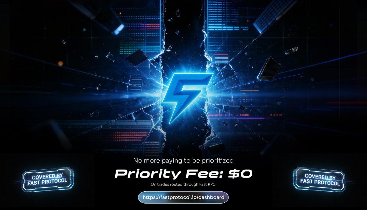 Fast_Protocol's tweet image. Did you know that Fast Protocol covers your priority fee on trades routed through Fast RPC?

Swap via Fast RPC for &amp;lt;50ms txs preconfirmation, priority fee costs are on us, and earn Fast Miles on top.

Activate Fast RPC, start stacking Fast Miles → fastprotocol.io/dashboard
