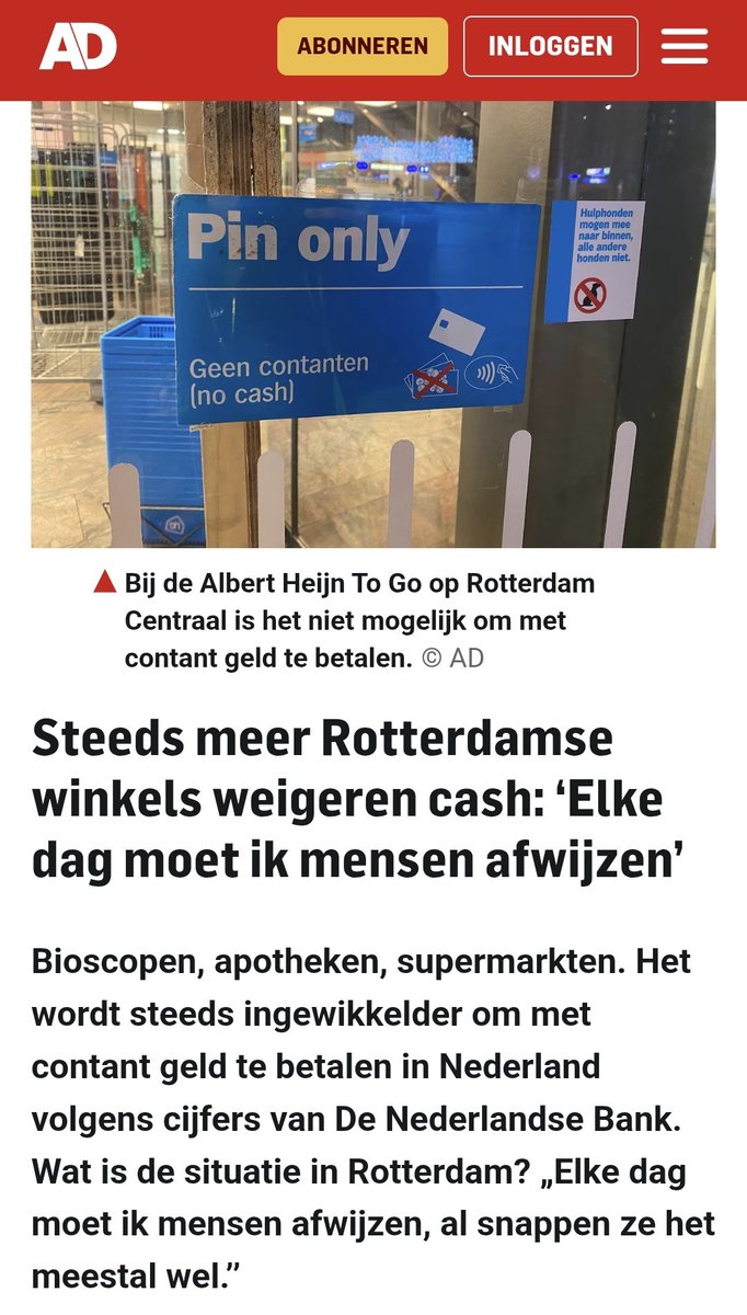 Miss_Royal73's tweet photo. Onder het mom van #veiligheid wordt #contant betalen steeds minder geaccepteerd. En wat is de oorzaak van die #onveiligheid??
Precies! Die kansenparels, pak die eens aan!
🗣 „Ik snap dat het voor de #veiligheid van winkeliers soms risicovol is om veel cash te hebben liggen. Maar daarom moeten we #criminaliteit aanpakken en niet de winkels minder toegankelijk maken.” 🎯