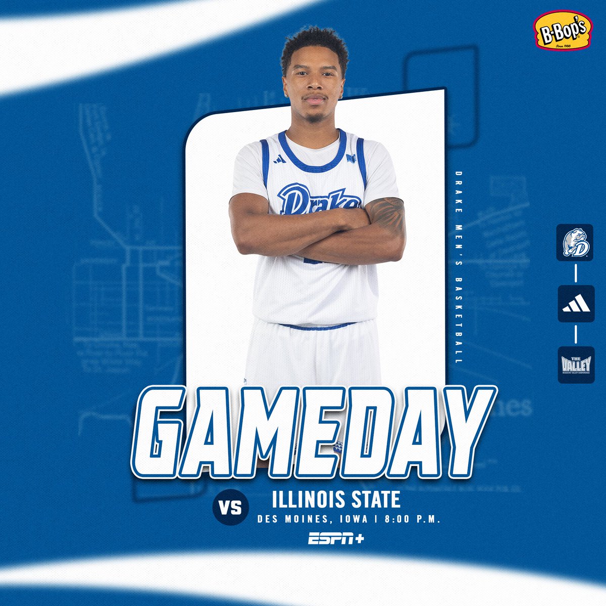DrakeBulldogsMB's tweet image. 𝗕𝗮𝗰𝗸 𝗙𝗿𝗼𝗺 𝗕𝗿𝗲𝗮𝗸  

🆚 @Redbird_MBB
⏰ 8:00 pm
🏟️ Knapp Center
📍 Des Moines, Iowa
📺 bit.ly/4baOhtD
📻 bit.ly/4oOnJBY
🎟️ bit.ly/499lVxi
📊 bit.ly/4q9jh1G

#DSMHometownTeam l @bbopsburgers