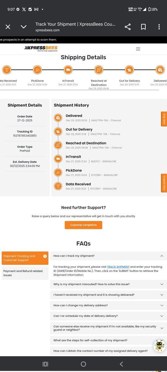 madurai_180's tweet photo. I ordered a face cream product from reginald men @reginaldmen @XpressBees_IN  in my message it's delivered but I didn't receive the product what??? @trishredz https://t.co/cODDXd4mOP