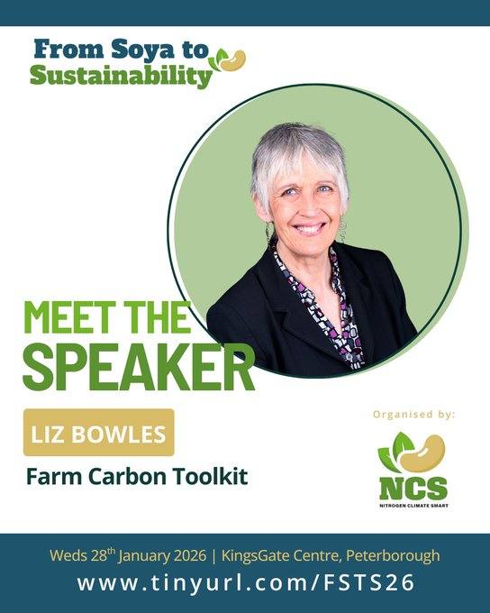 FarmCO2Toolkit's tweet image. Liz Bowles of @FarmCO2Toolkit is speaking at the 'From Soya to Sustainability' event in #Peterborough in January on reducing soya dependency, boosting resilience &amp;amp; empowering UK ag. Find out more--and book👇

👀eventbrite.com/e/from-soya-to…

#soya #sustainability #soilhealth @hayneoak
