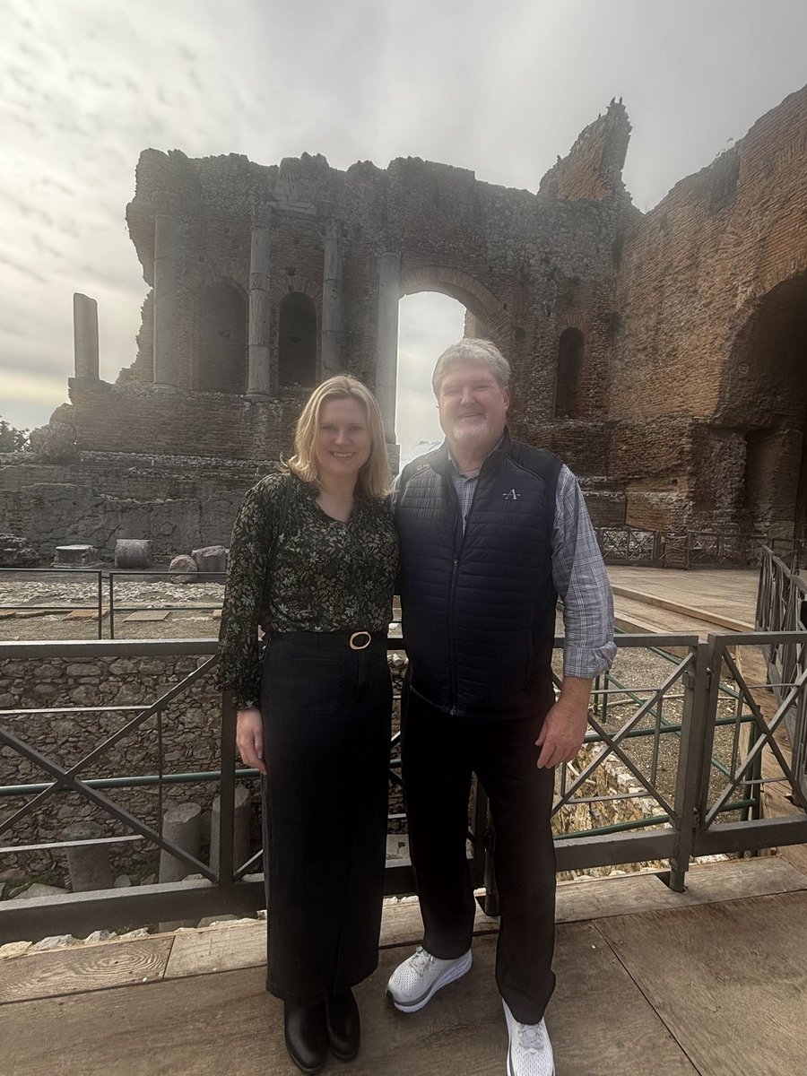 rbhohman's tweet photo. Taormina in Sicily - gorgeous!  Mt. Etna - which was active a few days ago - was beautiful with all the snow - and steam still being emitted - zoom in on first photo.  Ciao! https://t.co/Wqb69Gsn9Z