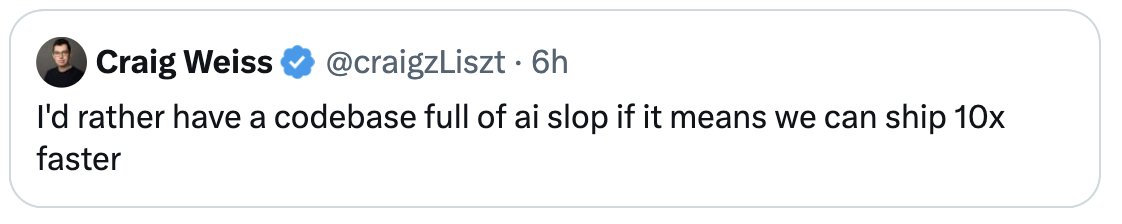 JFPuget's tweet image. That's the take of someone who never had to maintain a code base. He changed work frequently enough to never have to do it.