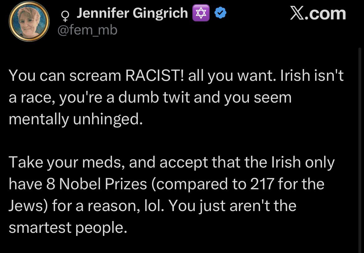 TheAkoFiles's tweet image. I’ve just been made aware of some genuinely bizarre posts by Jenny @fem_mb.
It’s clear she has a problem with the Irish.

When it comes to shaming the Irish establishment, I’m all for it. In fact, there isn’t enough of it.
But the people of Ireland? That’s a different story…