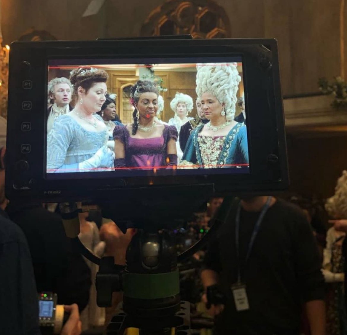 BtonArchives's tweet photo. Ruth Gemmell, Adjoa Andoh, and Golda Rosheuvel behind the scenes of #Bridgerton Season 1 https://t.co/A0abiDcIH9