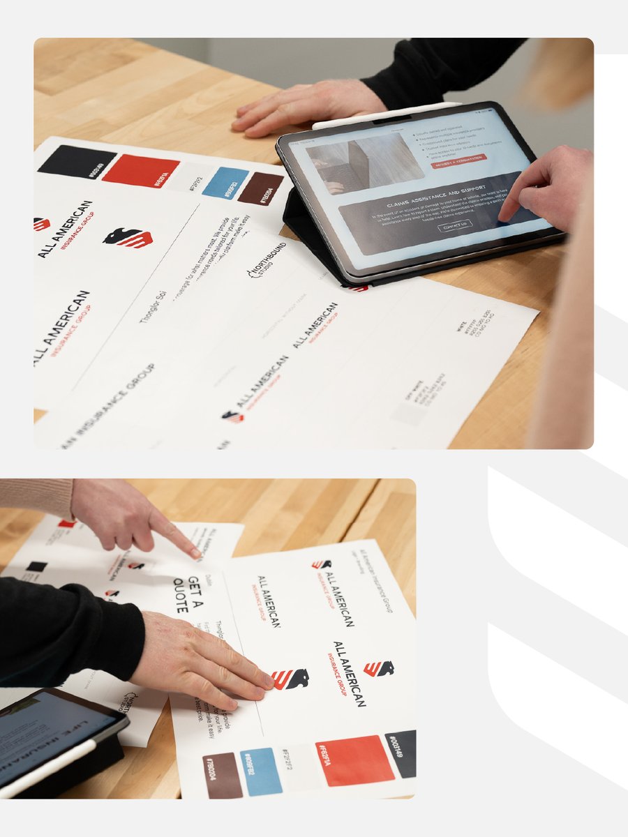 NorthboundSD's tweet photo. All American Insurance Group needed a logo that reflected their name—reliable, genuine, and unmistakably all-American. The result: a timeless mark that conveys trustworthiness and dedication at first glance ➡️ https://t.co/k02bgd4i8C