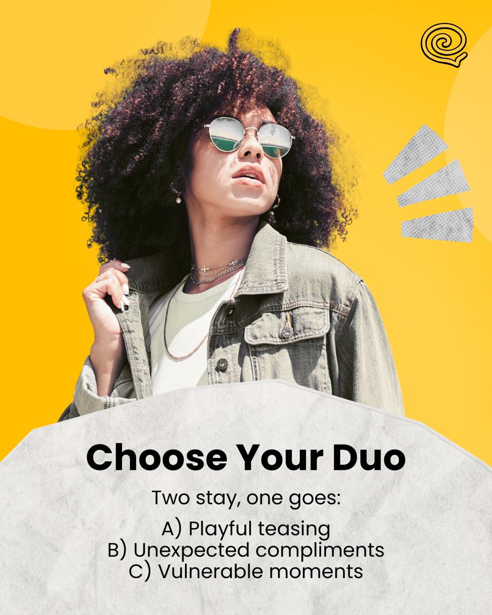 Quick game: pick your duo and drop the letter in the comments. Two stay, one goes, and the answers say a lot more than people think 😏