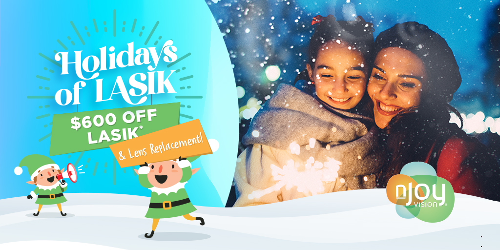 Your holiday wish for clear vision just came true!
Save $600 on #LASIK &amp; #LensReplacement during #HolidaysOfLASIK at nJoy Vision.
Unwrap the joyful savings and schedule your free consultation at njoyvision.com/holidays-of-la…