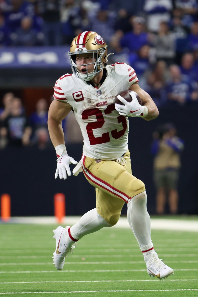 Christian McCaffrey's fantasy finishes by season...

2017 - RB11
2018 - RB2
2019 - RB1
2020 - Injured (27.3 PPG)
2021 - Injured
2022 - RB2
2023 - RB1
2024 - Injured
2025 - RB1