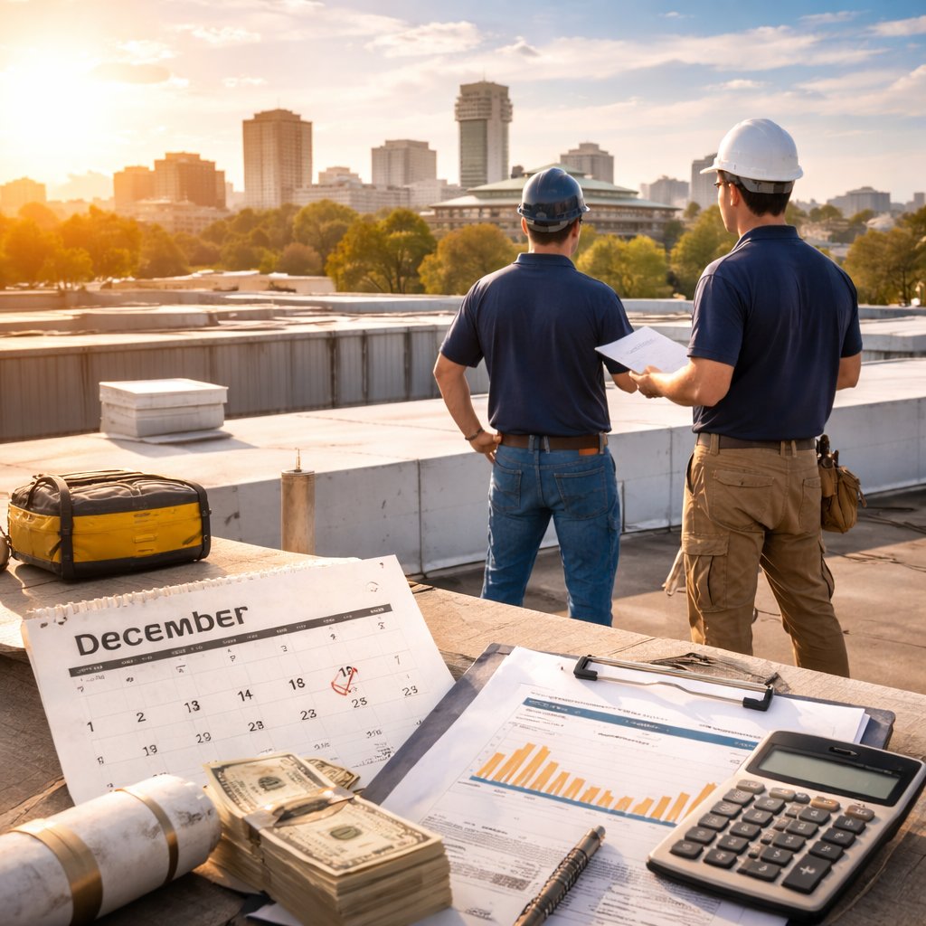 SolidRockRoofs's tweet image. December = smart roofing strategy.  Lock 2025 pricing, avoid January delays &amp;amp; use your budget wisely.
📞 (316) 227‑2628 | solidrockcorp.com
#WichitaBusiness #CommercialRoofing #RoofPlanning #Q1Ready