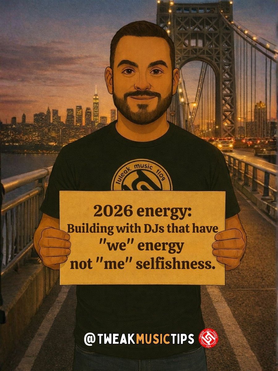 TweakMusicTips's tweet image. 2026 energy = building with DJs who move with “we” energy, not “me” selfishness. Collaboration beats competition. #DJLife #DJCommunity #DJNetworking #DJCollaboration