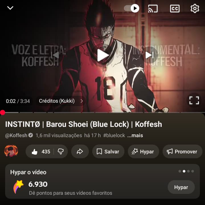 O youtube cortou o recurso de hypar ontem e resolvemos agora. 
Quem puder ajudar o vídeo a alavancar dando essa moral, já ajuda muito o amigo aqui!!
youtu.be/6TcZ2rFyZfE?si…