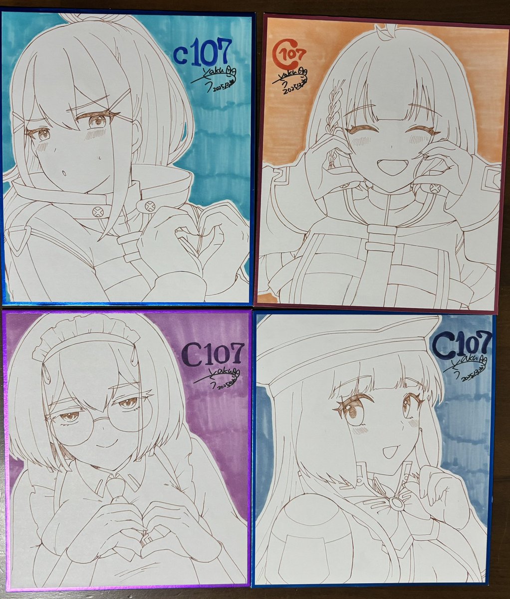 @Rainyl0v0lDay 色紙を頑張って描いたので持っていきますよろしくお願いしまし 