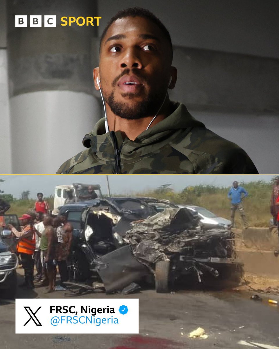 OurFavOnlineDoc's tweet image. “If you are rich, you will enjoy Nigeria”.
This is one of the most fundamentally foolish things to ever say and believe in the history of foolish things in the world.

Today our very own world boxing champion Anthony Joshua had a ghastly motor crash that killed two people.

No…