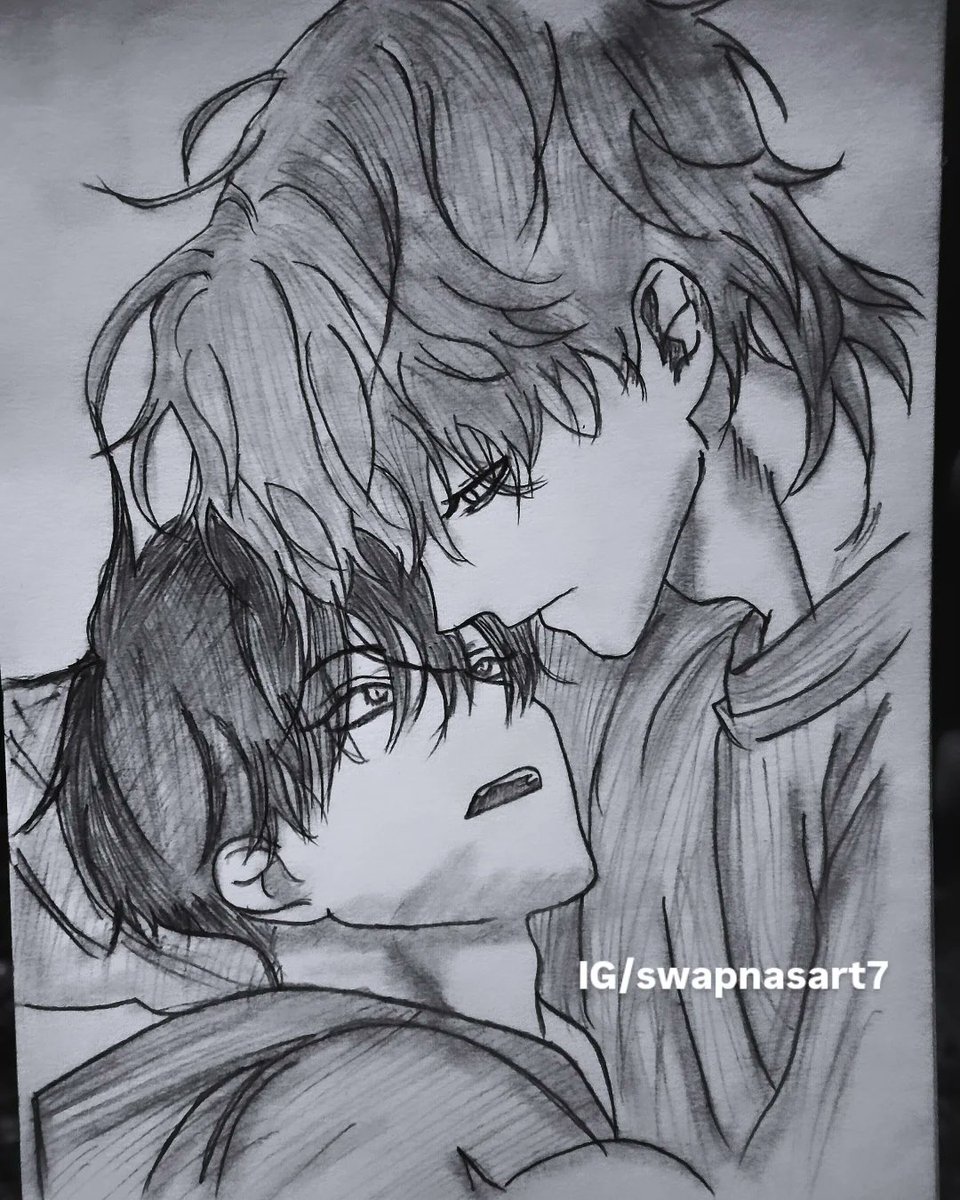 Swapna8804's tweet photo. Low Tide in Twilight intensity: eyes locked, hearts racing. How this Fanart feels comment down #yaoi #taeju #LowTideInTwilight #BoysLove #ManhwaArt #GraphiteSketch #mangart #bl https://t.co/UiNhoqqkgp