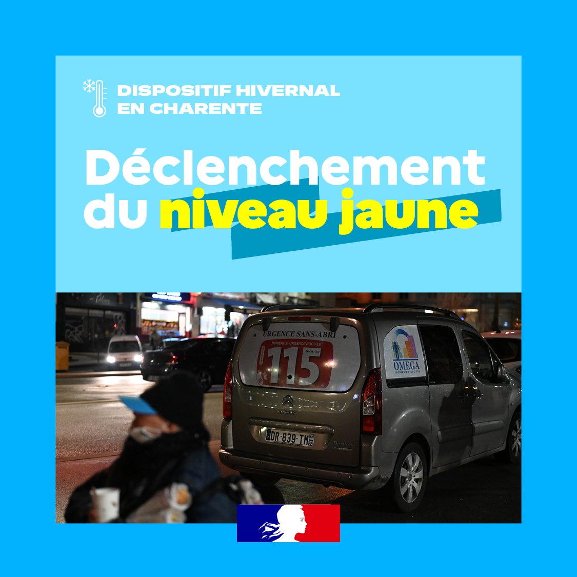 Image de Préfet de la Charente - #Froid ❄️ | Face aux températures ressenties pouvant atteindre –10 °C la nuit, le préfet a déclenché