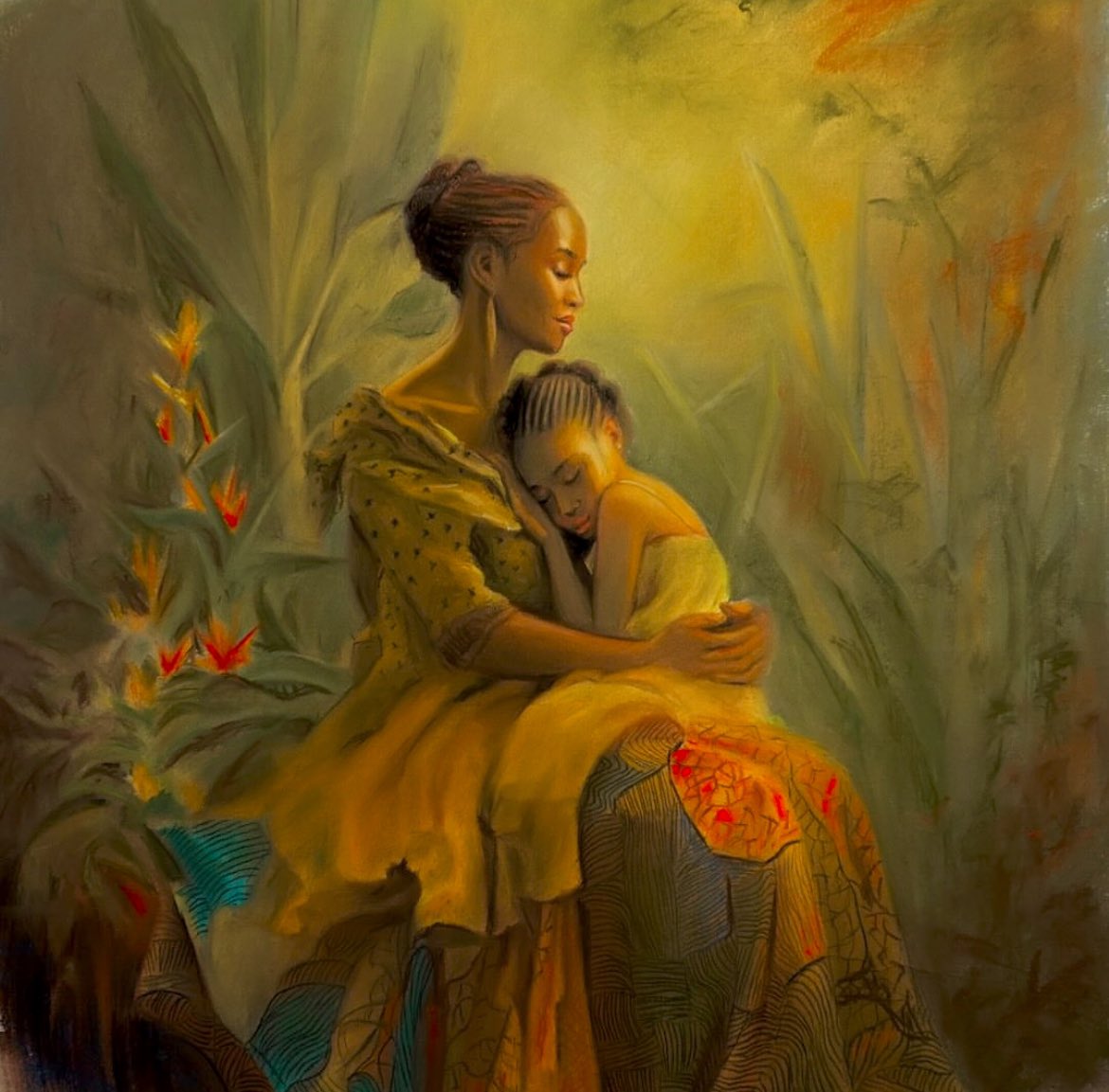 NnadiArts1's tweet image. I’m not a famous artist with a huge following. I’m simply someone painting timeless and peaceful portraits of women and their daughters. If this reaches you, say hi or repost. These pieces are meant to touch the hearts that need them most.❤️