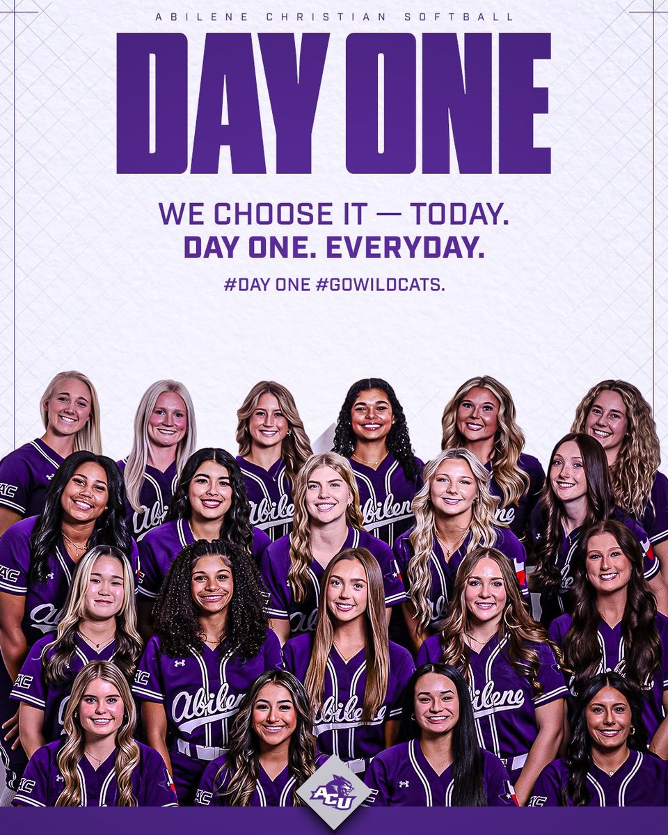 ACU_Softball's tweet photo. Day one explained: Our confidence comes from a deeper worth. 
We play in freedom because we know where our identity lies.
We are joyful because we are thankful.
We trust the story God has already written.

Galatians 6:9
Let us not become weary in doing good, for at the proper time we will reap a harvest if we do not give up.

Day One. Today, and everyday.
#DayOne #GoWildcats