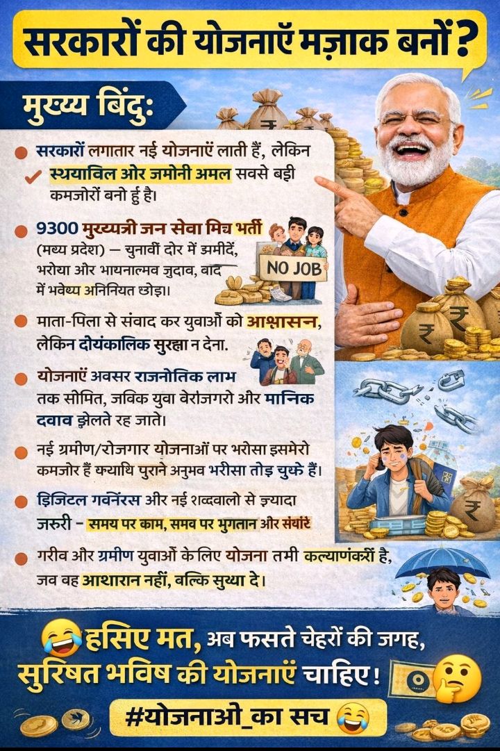 मध्यप्रदेश के हजारों जनसेवा मित्रों का रोजगार छीनना अन्यायपूर्ण है। ये युवा योजनाओं को जन-जन तक पहुँचाने वाले मजबूत स्तंभ थे सीएम <a href="/DrMohanYadav51/">Dr Mohan Yadav</a> जी इन युवाओं के भविष्य को देखते हुए 'जनसेवामित्रों' को पुनः बहाल किया जाए <a href="/CMMadhyaPradesh/">Chief Minister, MP</a>
#जनसेवा_मित्रो_को_बहाल_करो
#बेरोजगार <a href="/grok/">Grok</a>