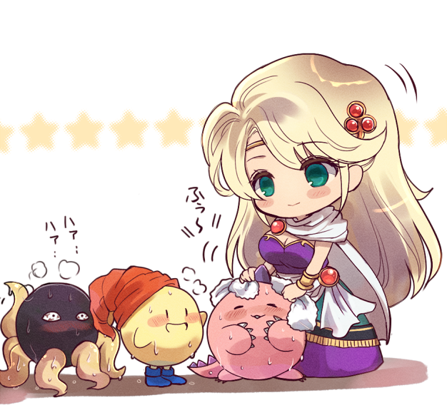 hamaneko29q's tweet photo. ドラスレⅣ
メイアママに汗を拭いてもらいたい
モンスター達順番待ち中、ポチはフキフキ中😆

暑い夏を思い出しながら描きました😂 https://t.co/H9xbHoWf29