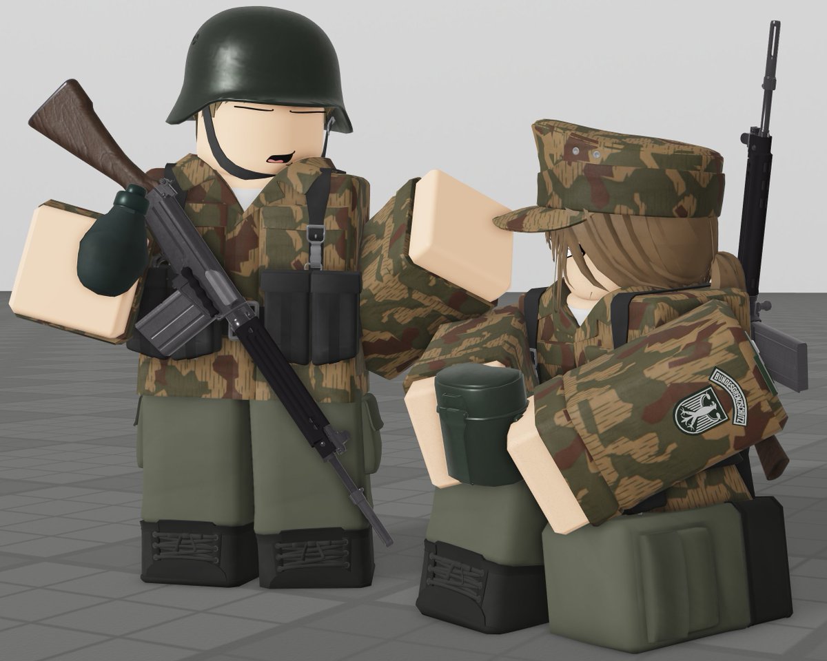 Haarinala's tweet image. BGS or Bundesgrenzschutz
(Federal Border Protection)

I guess you could call them their western counterparts to the Grenztruppen which I'll do soon. I also had to make changes a bit to their caps regarding the eagle badge on their caps.