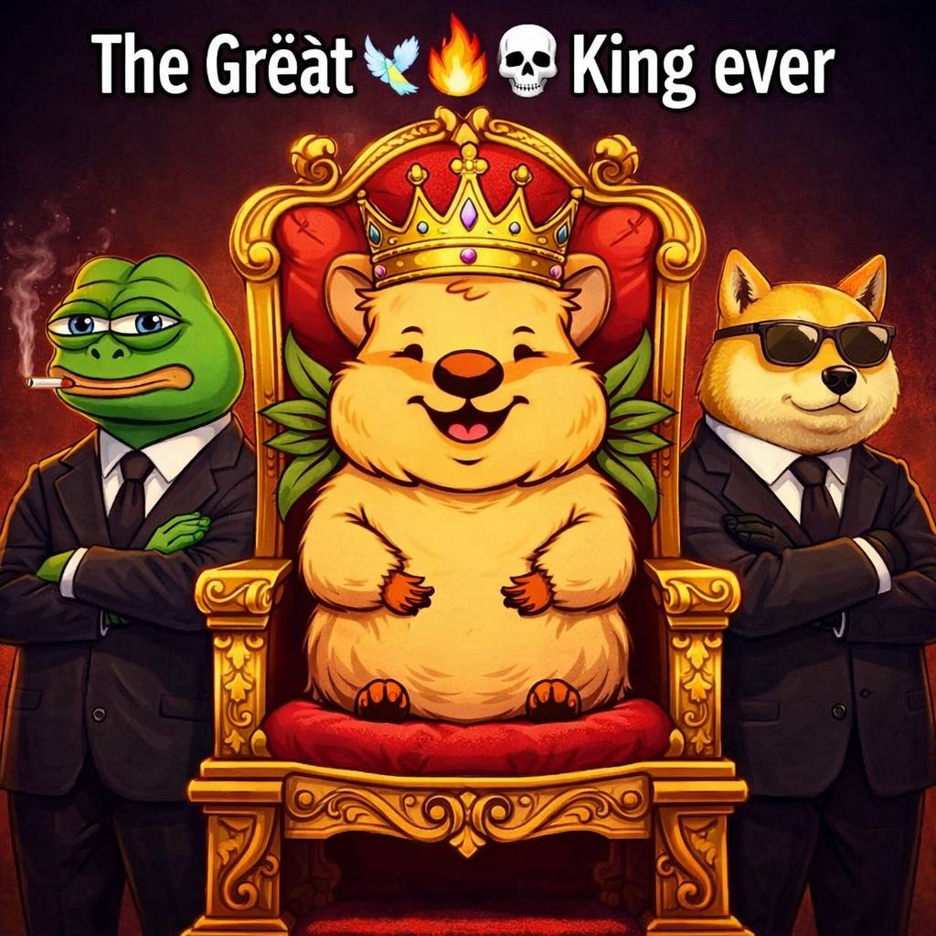 QuokkaRocketOG's tweet photo. 🔥👑PEPE & DOGE bowing to the NEW KING👑🔥💀
QuokkaRocket isn't taking the throne...
*🐹QuokkaRocket OWNS the throne👑*
While others smoke and chill, Quokka BUILDS
#QuokkaRocket #MemeCoinSzn #SolanaMemes #NewKing #ToTheMoon $QROCKET https://t.co/mmmvd9a3Tp
