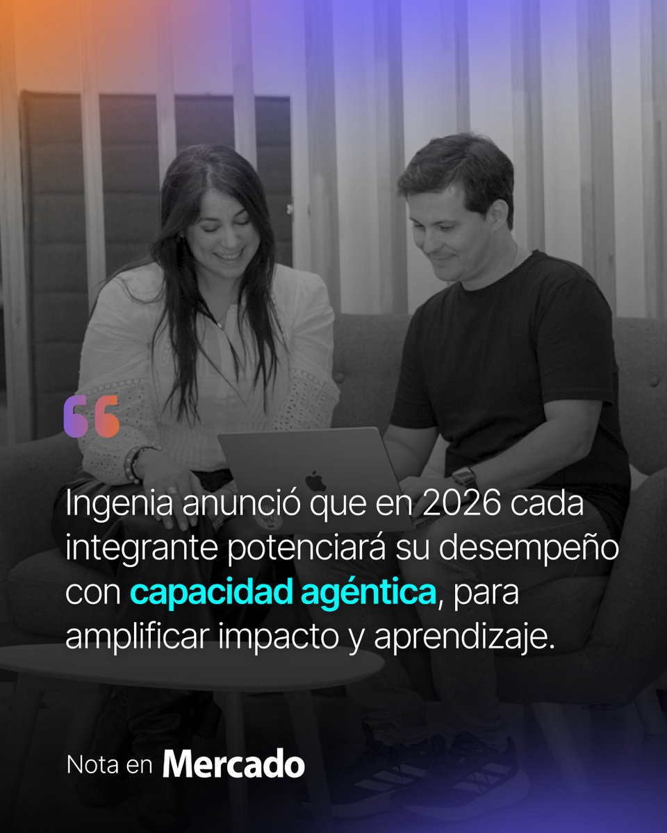Cerramos este año con grandes noticias: acompañamos a +35 empresas a alcanzar sus desafíos y en 2026 vamos por más. Sumaremos capacidad Agéntica, creada y mantenida por nuestros Ingenials: más aprendizaje y más impacto.

Gracias Revista Mercado por dar a conocer este gran paso.