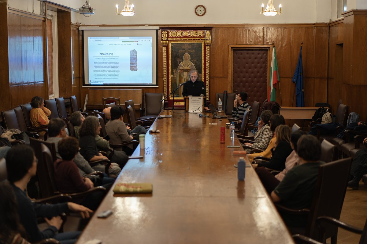 epi_prometheus's tweet photo. We are happy to share that the presentation of our PROMETHEUS Digital Epigraphy Project at Sofia University "St. Kliment Ohridski" was a great success!
For those who could not attend in person or online, we are sharing the full recording of the event here:
https://t.co/NTkSBWYne2 https://t.co/oGjUSSgO7X