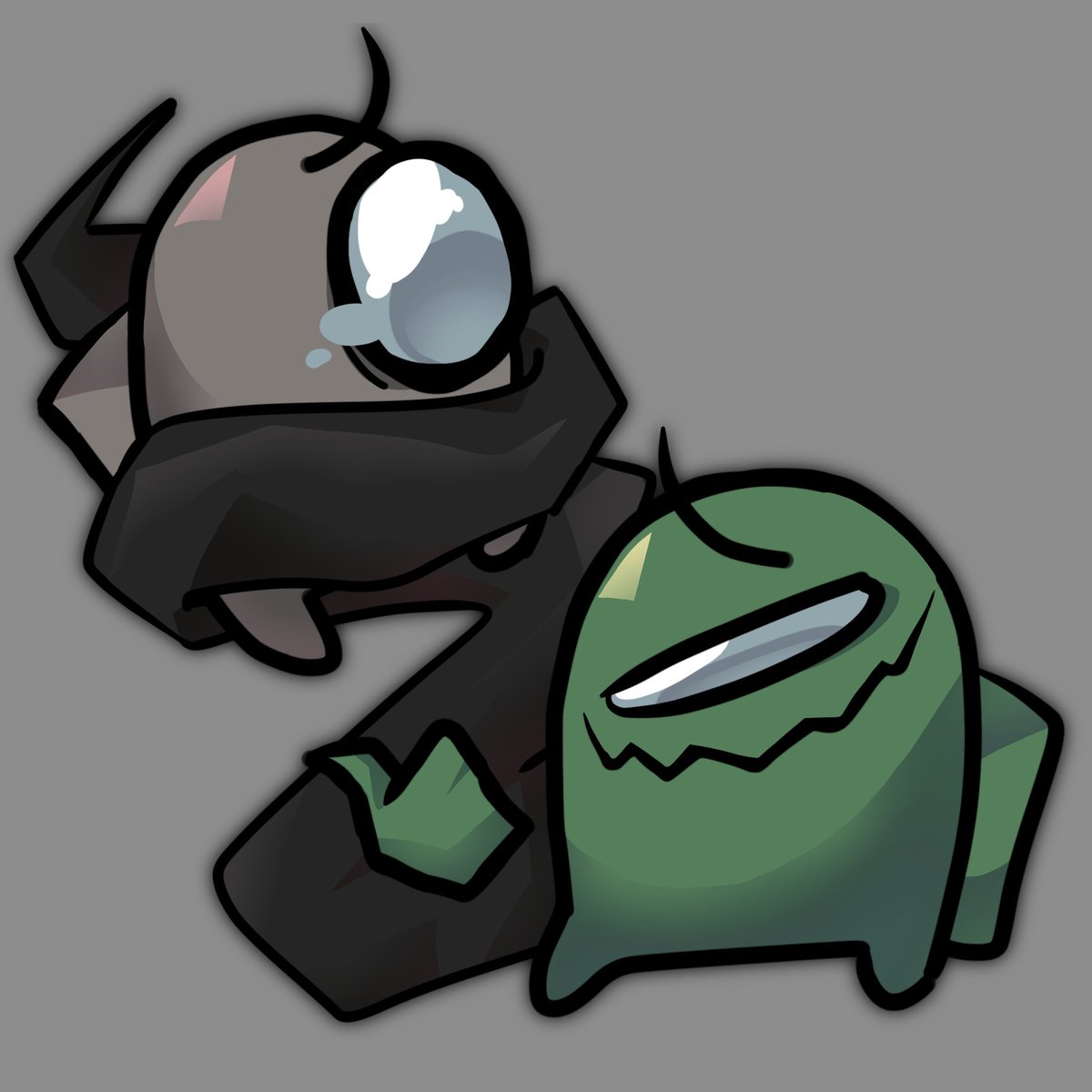 phrimmhly's tweet image. some random Tan and fortegreen(ss) art
[I found my beans art style now...]
#rodamrix #amongus