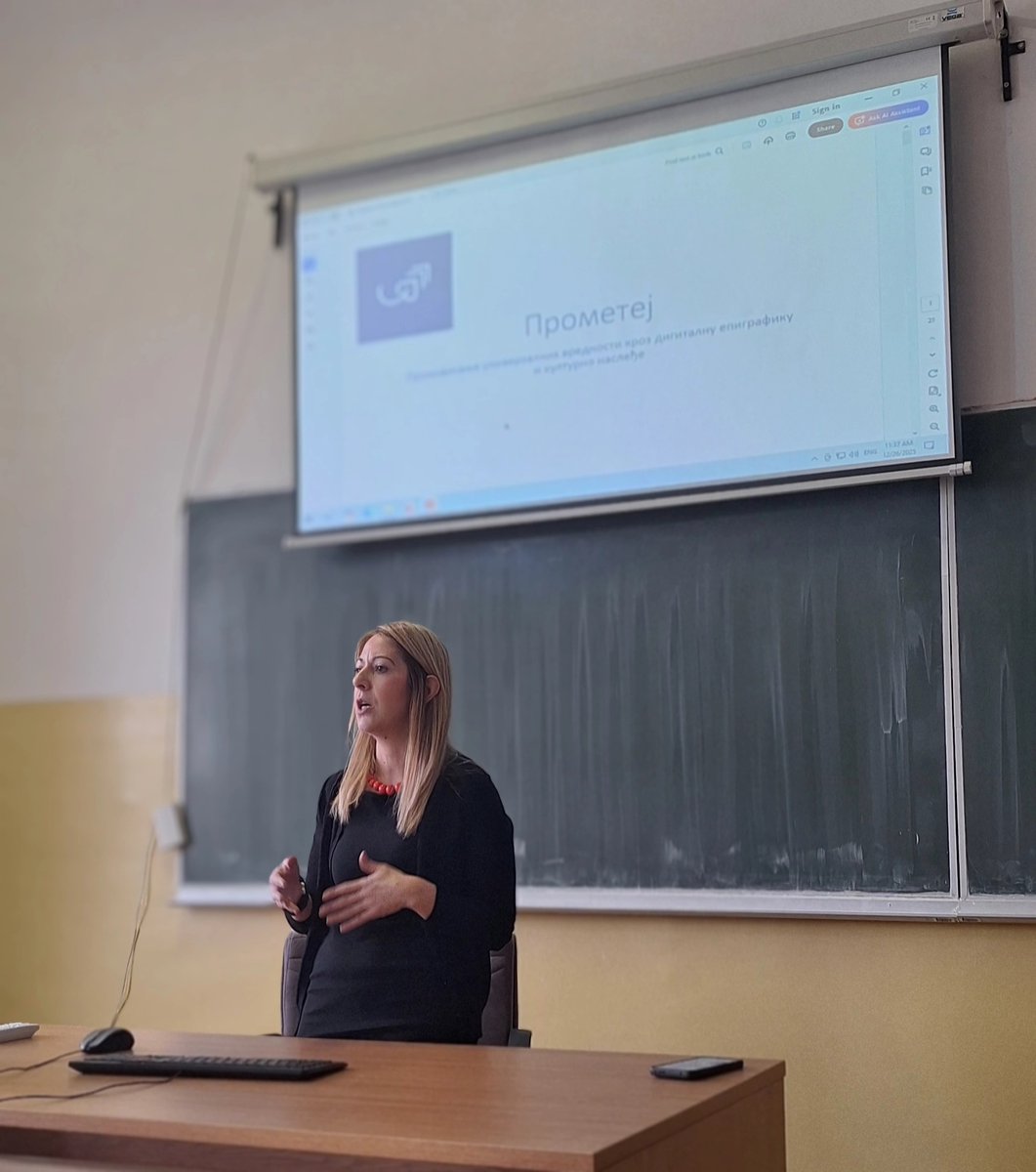 epi_prometheus's tweet photo. On 26 Dec 2025, the PROMETHEUS hosted 𝐏𝐫𝐨𝐦𝐞𝐭𝐡𝐞𝐮𝐬 𝐌𝐚𝐭𝐢𝐧é𝐞, a special event bringing together students of Classical Studies for a discussion about the project. The matinée took place at the Faculty of Philosophy, University of Belgrade. https://t.co/3LMUQHk9pE