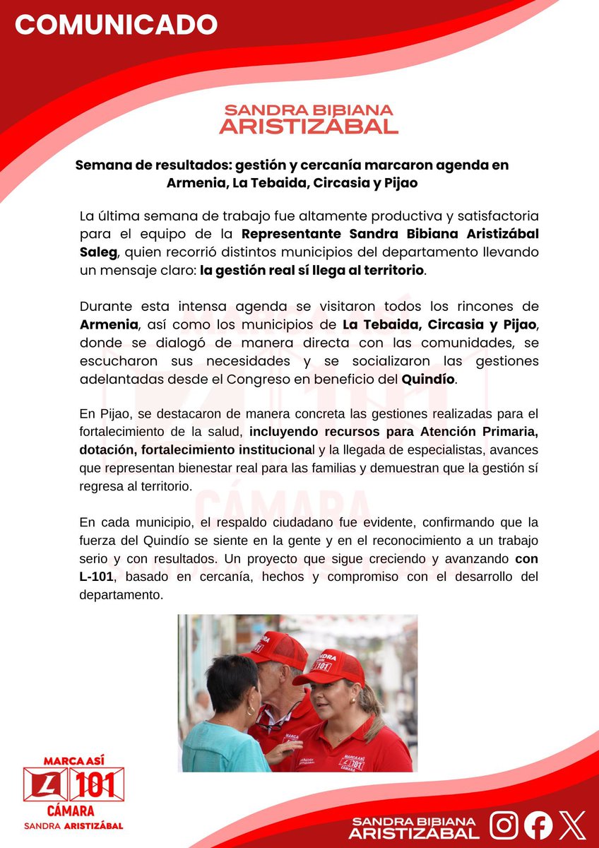 Sandra Bibiana Aristizábal Saleg tweet media