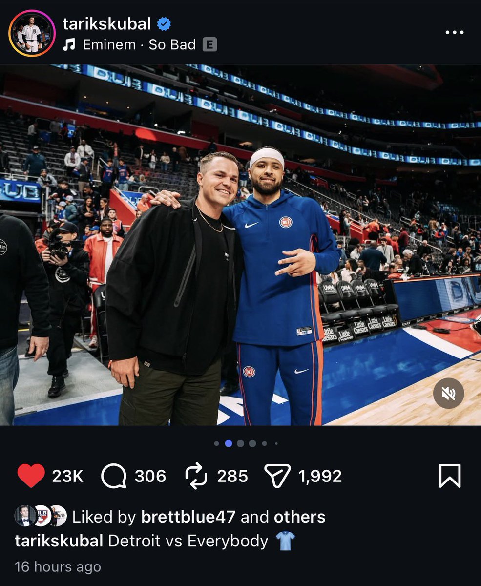 BenVerlander's tweet image. Tarik Skubal went on a PR tour around Detroit a week ago and now his Instagram post from it reads:

 “Detroit vs Everybody”

PAY. THE. MAN.