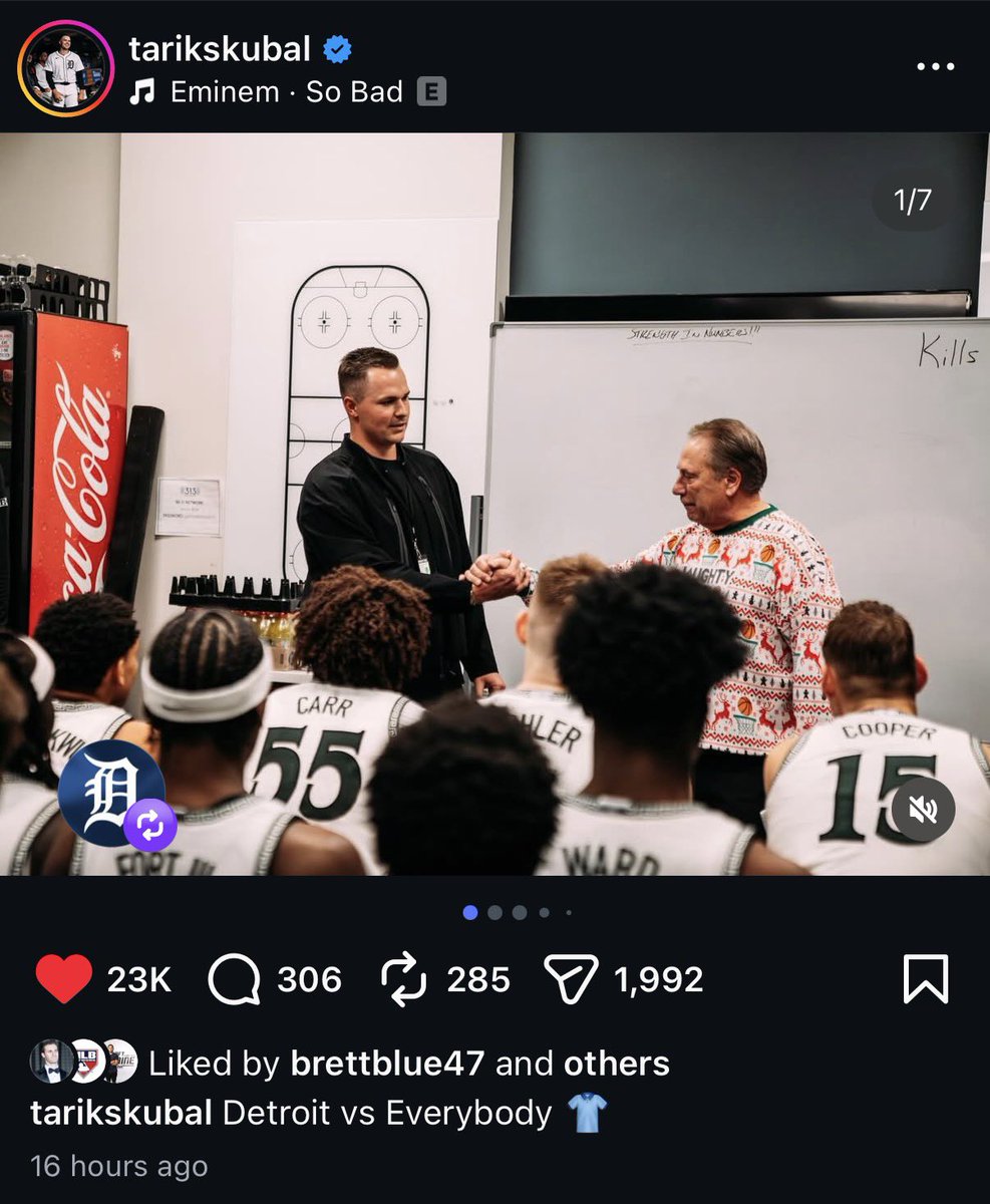 BenVerlander's tweet image. Tarik Skubal went on a PR tour around Detroit a week ago and now his Instagram post from it reads:

 “Detroit vs Everybody”

PAY. THE. MAN.