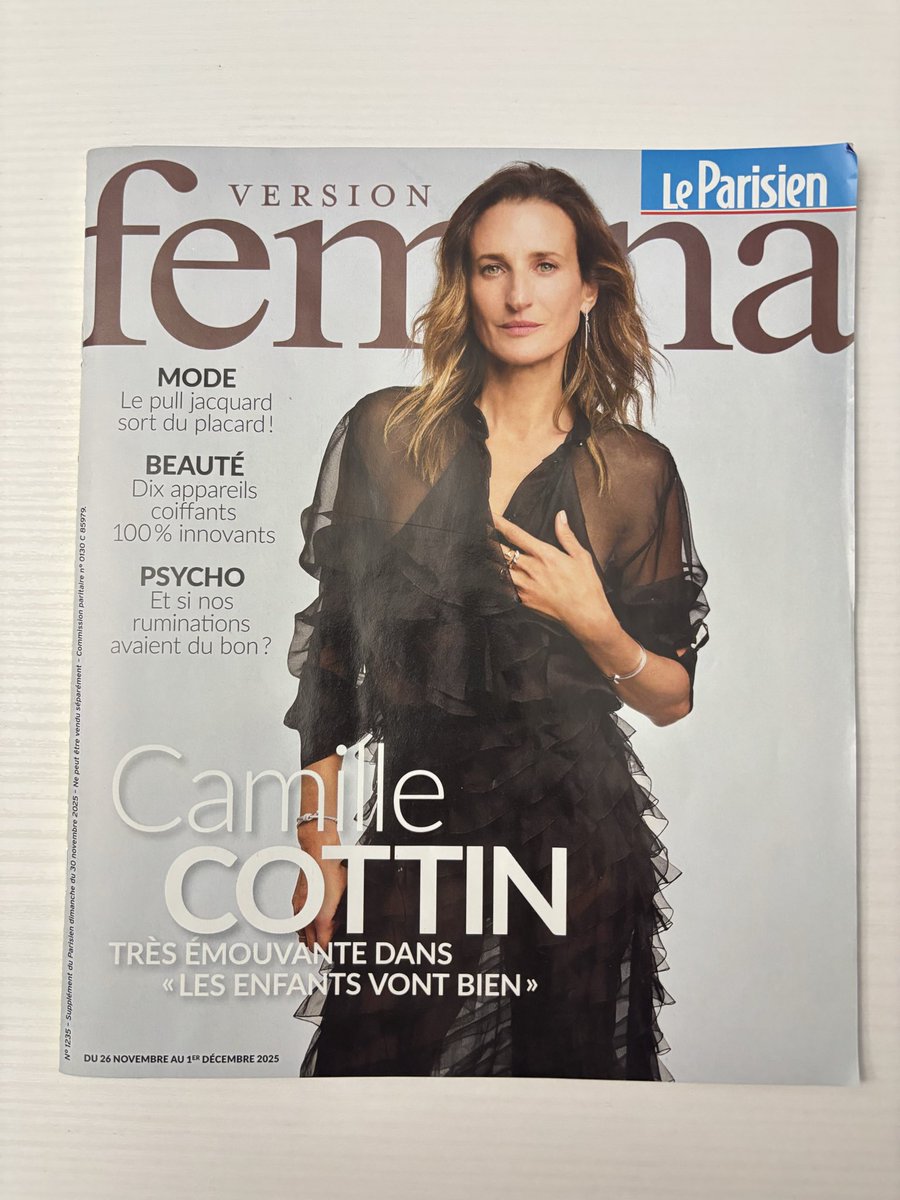 SourceCCottin's tweet photo. 🗞️ REVUE DE PRESSE 🗞️ 

Pour bien finir l’année, nous vous partageons les différentes interviews récentes dans les magazines sortis ces derniers mois !

Tout d’abord, Version Femina 

⬇️⬇️⬇️ https://t.co/Ytf97L9V3y