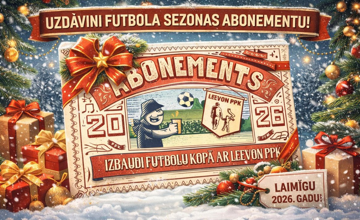 Leevon PPK 2026. gada sezonas abonements - joprojām izcili laba dāvana sev un tuvākajam: ej.uz/abonements26