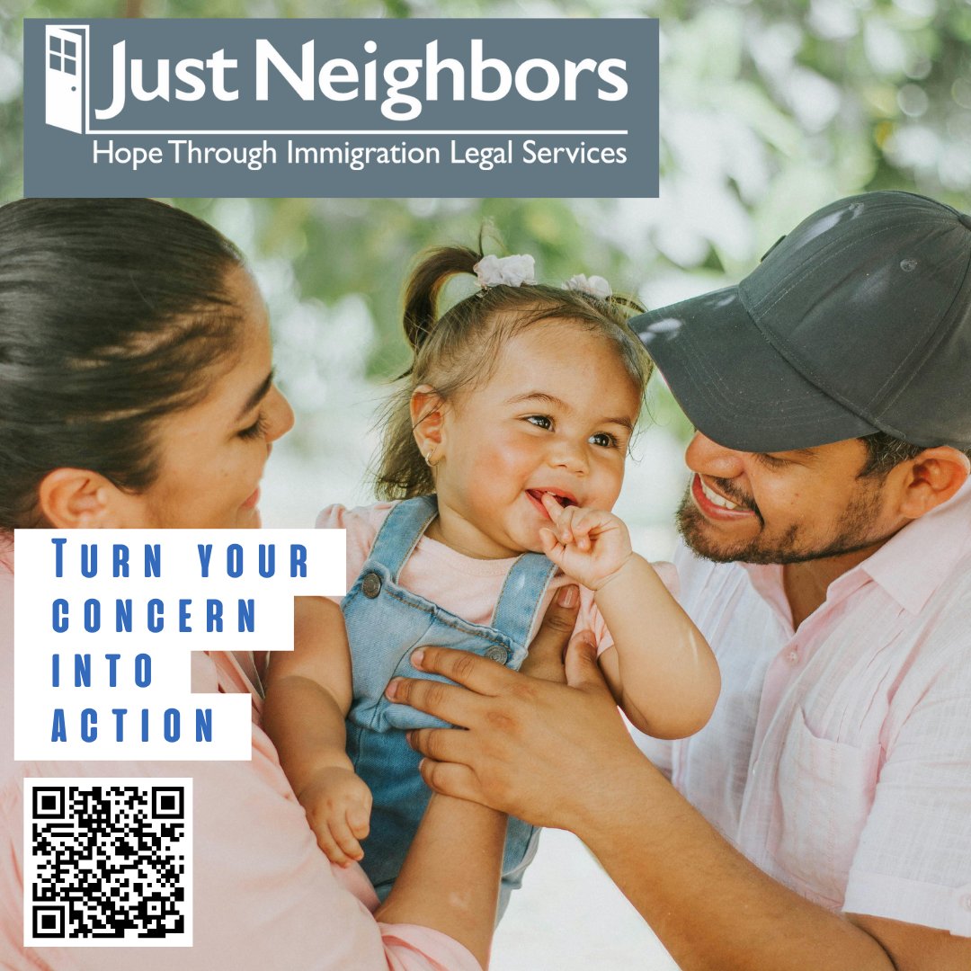 Fear. Uncertainty. Barriers to legal support.
That’s the reality for many immigrant neighbors—but it doesn’t have to be. At Just Neighbors, we turn compassion into action and fear into hope.

Our Board match ends Dec. 31—every gift is doubled.
Give today: justneighbors.app.neoncrm.com/forms/donate1