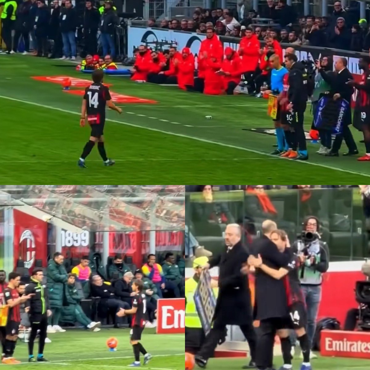 Juezcentral's tweet image. Pero qué secuencia ayer en San Siro. 

Luka Modric sale de cambio tras dar otro recital en la victoria del Milan contra el Verona. La hinchada se pone de pie y entona el mítico canto que crearon los del Napoli para Maradona:

" O mamma mamma mamma, O mamma mamma mamma, sai, per…